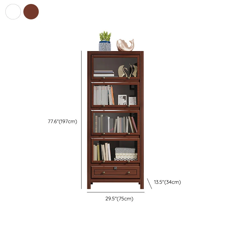 Libreria moderna Libreria standard legno con schienale chiuso per sala studio Clearhalo