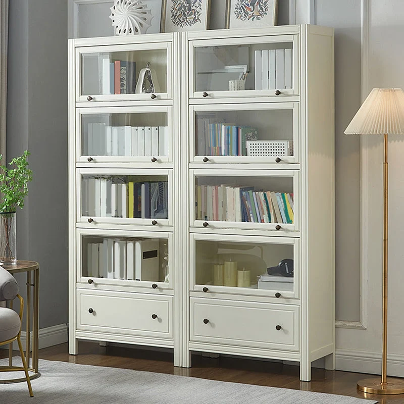 Libreria moderna Libreria standard legno con schienale chiuso per sala studio Clearhalo