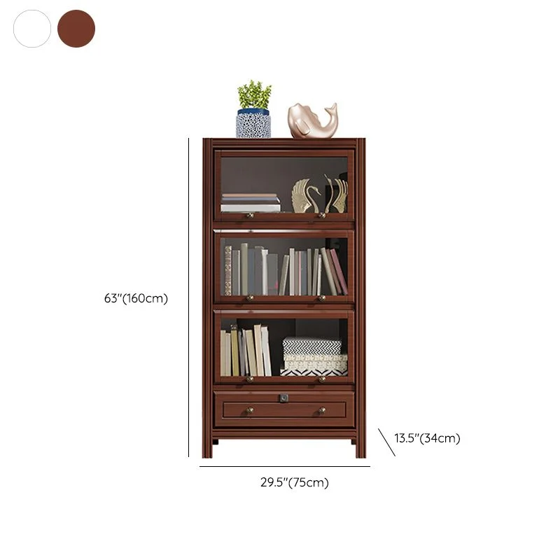 Libreria moderna Libreria standard legno con schienale chiuso per sala studio Clearhalo