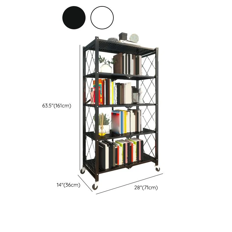 Libreria moderna metallo Scaffale geometrico per soggiorno, 28" L X 14,5" L Clearhalo