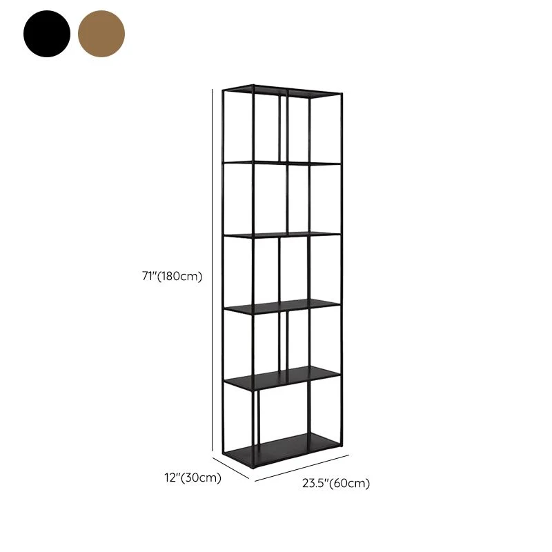 Libreria moderna metallo standard con schienale aperto per sala studio Clearhalo