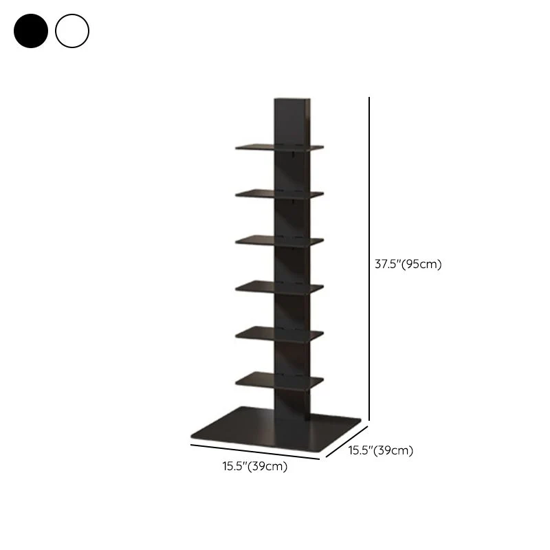 Libreria moderna verticale con schienale chiuso e ripiani metallo inclusi. Libreria inclusa Clearhalo