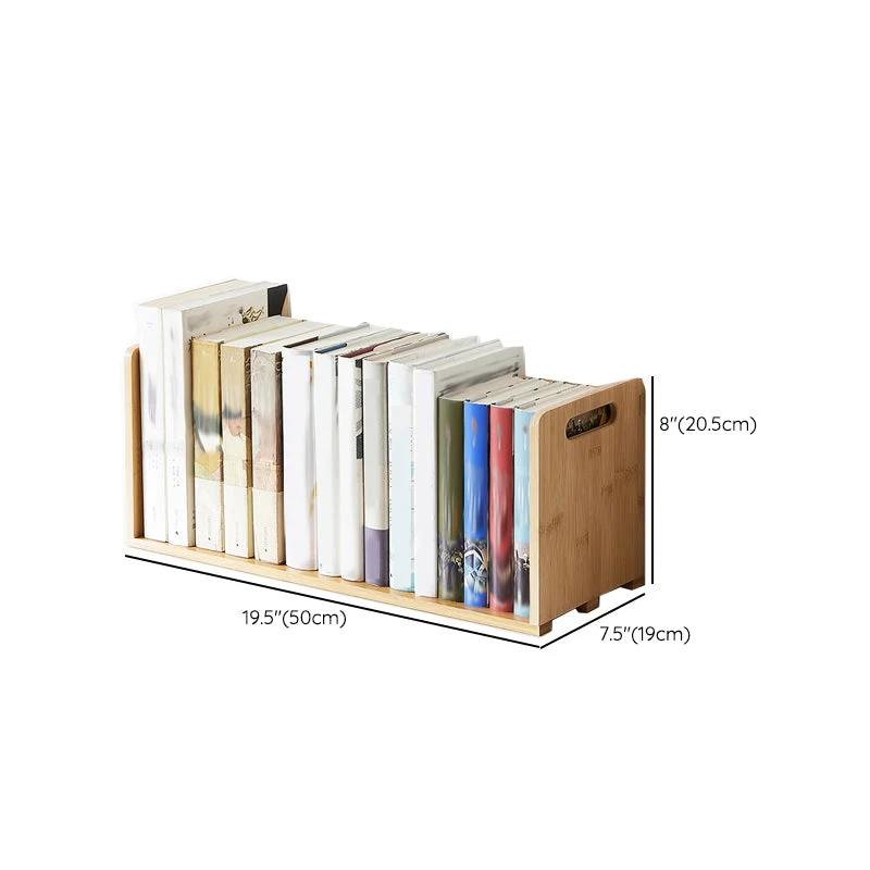 Libreria orizzontale contemporanea bambù con schienale aperto per uso domestico Clearhalo