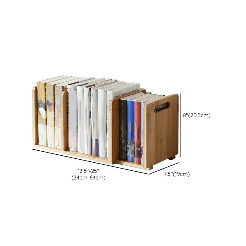 Libreria orizzontale contemporanea bambù con schienale aperto per uso domestico Clearhalo