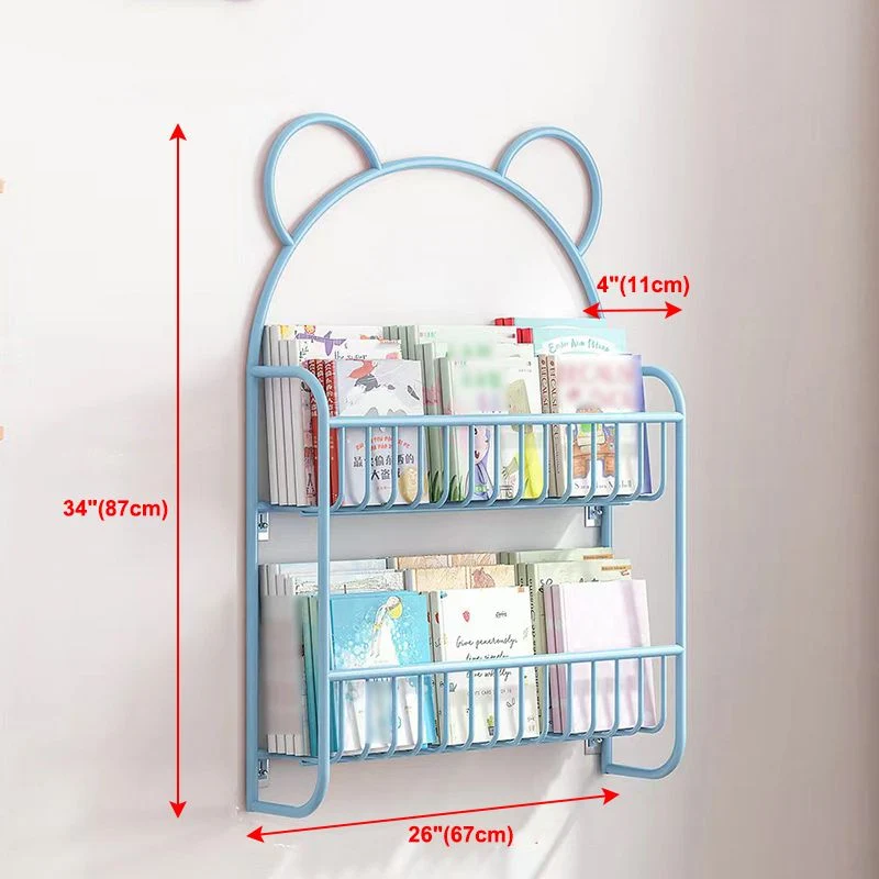Libreria da parete stile scandinavo da 4,33 pollici per sala studio dell'ufficio Clearhalo