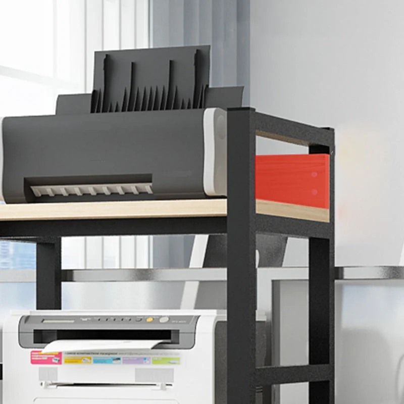 Libreria scandinava con schienale aperto e ripiani per l'home office Clearhalo