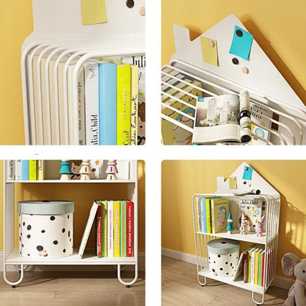 Libreria scandinava metallo Libreria standard con schienale aperto e ripiani Clearhalo