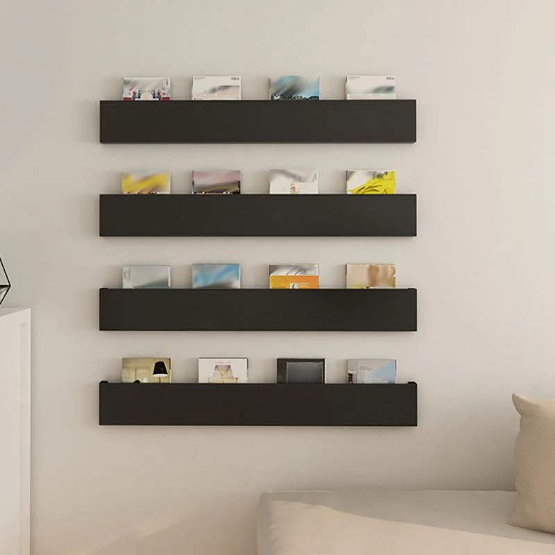 Libreria sospesa con schienale chiuso Libreria contemporanea metallo con ripiani Clearhalo