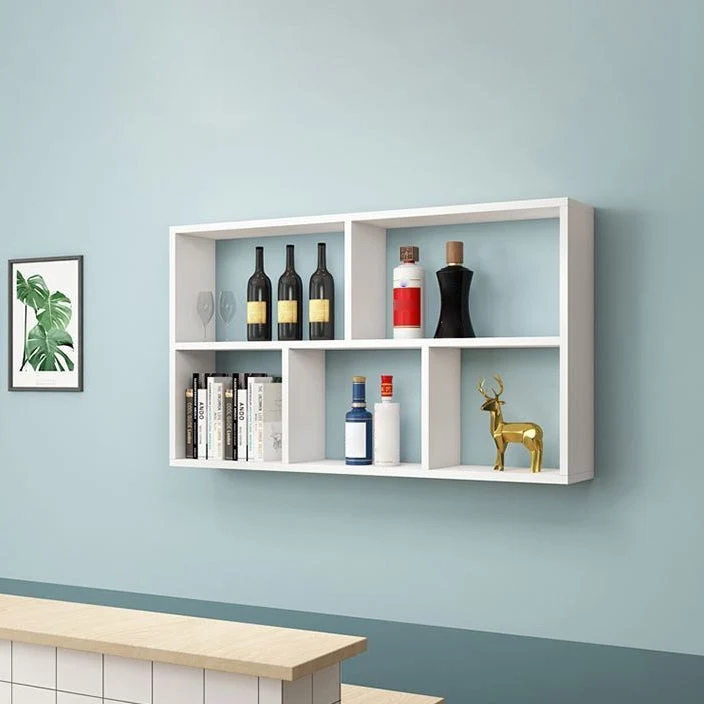 Libreria sospesa contemporanea Libreria legno prodotta con montaggio parete Clearhalo