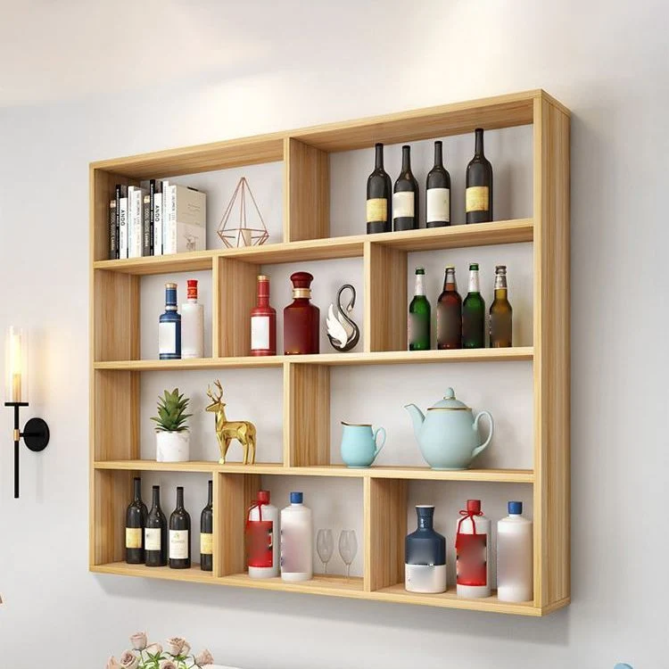 Libreria sospesa contemporanea Libreria legno prodotta con montaggio parete Clearhalo