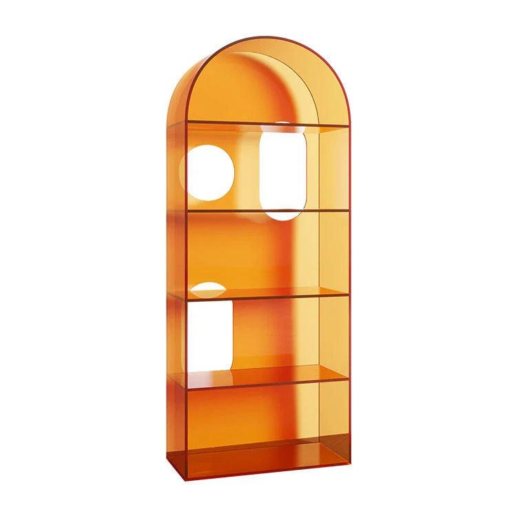 Libreria standard acrilico con schienale chiuso e ripiani rettangolari Clearhalo