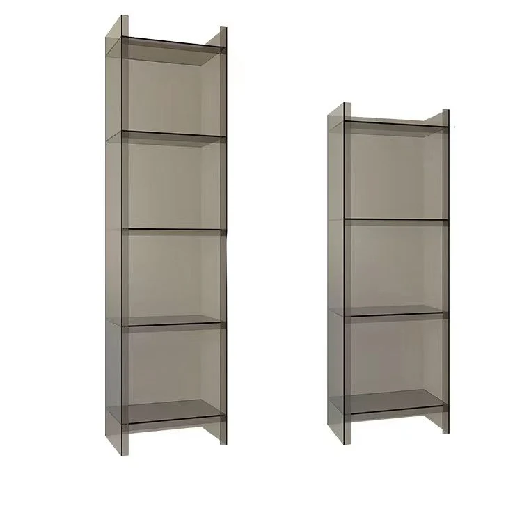 Libreria standard acrilico verticale Glam 4/5 ripiani, libreria con schienale chiuso Clearhalo