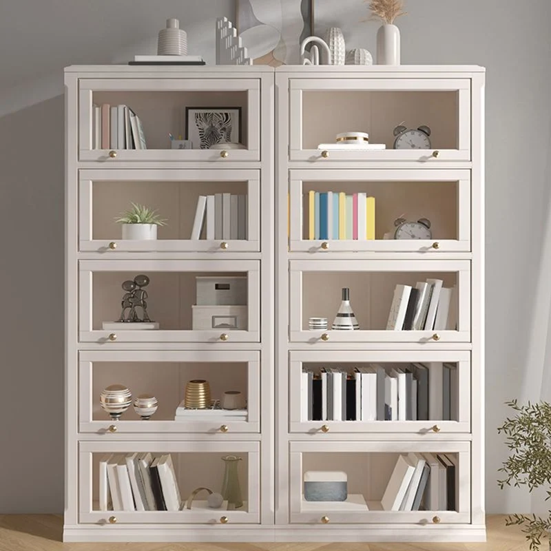 Libreria standard bianca Libreria moderna legno con ripiani Clearhalo