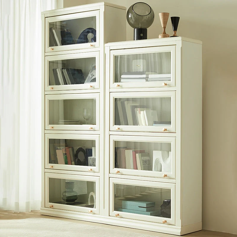 Libreria standard bianca Libreria moderna legno con ripiani Clearhalo