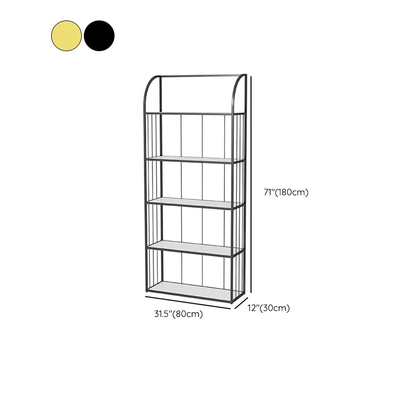 Libreria standard con schienale aperto Libreria moderna metallo Etagere Clearhalo