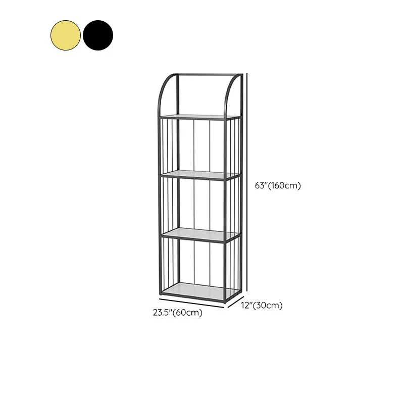 Libreria standard con schienale aperto Libreria moderna metallo Etagere Clearhalo