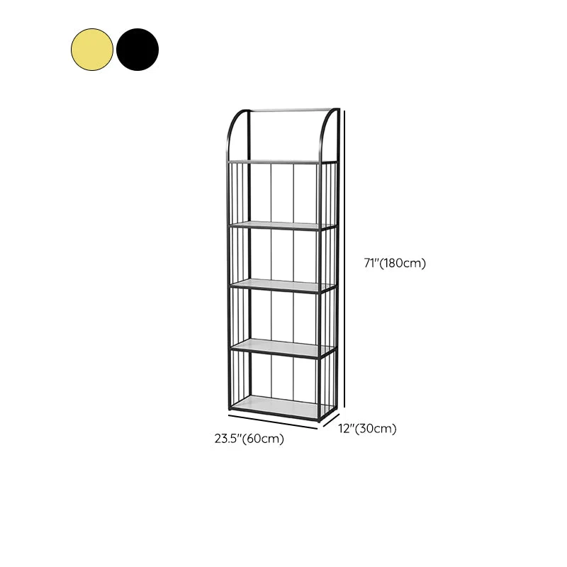 Libreria standard con schienale aperto Libreria moderna metallo Etagere Clearhalo
