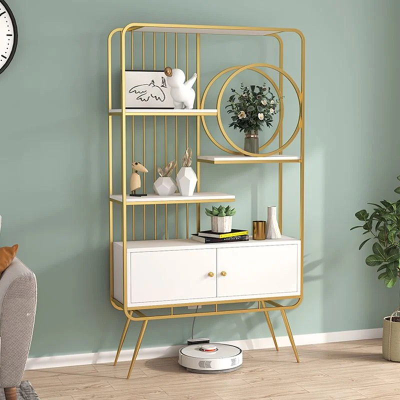 Libreria standard con schienale aperto Libreria metallo con ripiani per sala studio Clearhalo