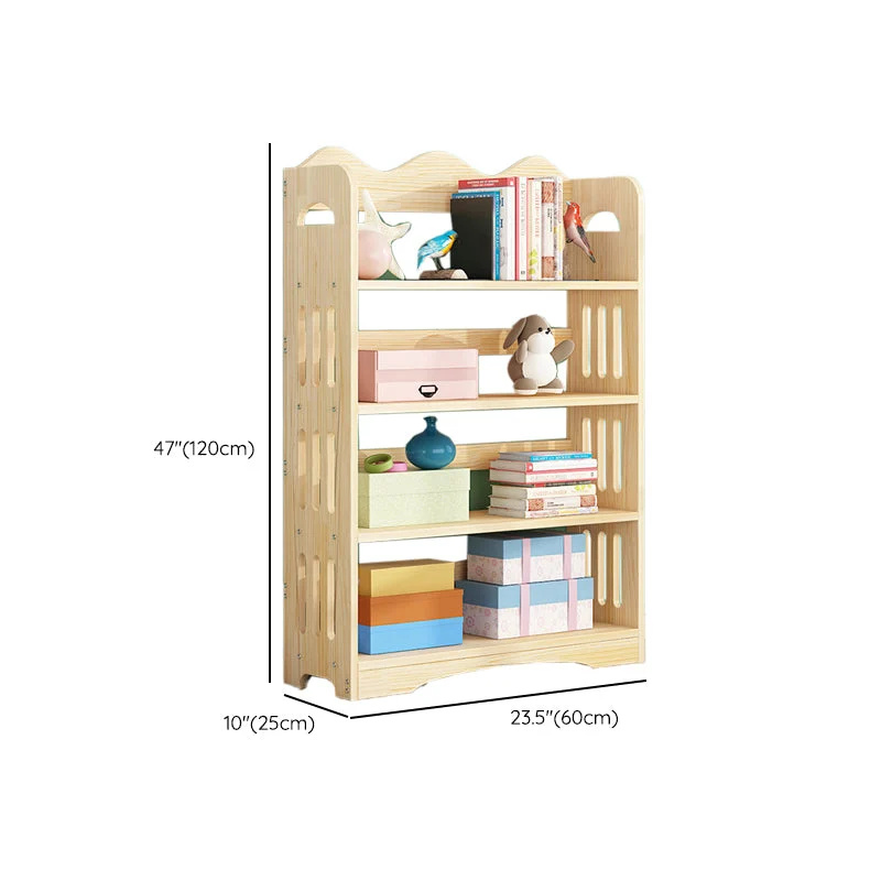 Libreria standard con schienale aperto Libreria contemporanea legno con ripiani Clearhalo