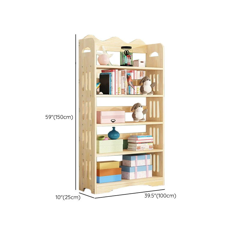 Libreria standard con schienale aperto Libreria contemporanea legno con ripiani Clearhalo