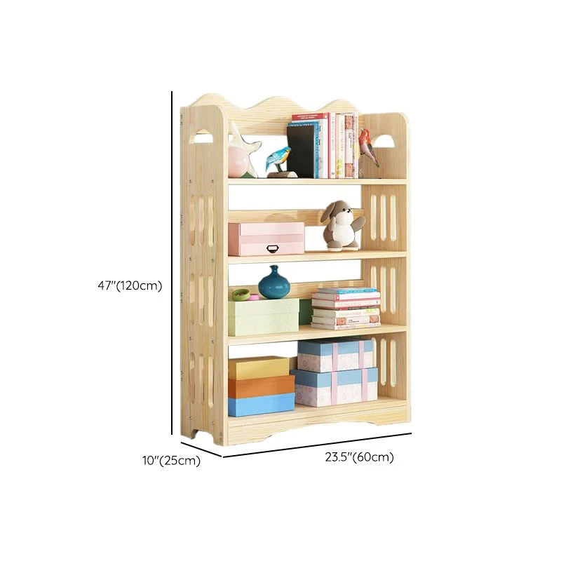 Libreria standard con schienale aperto Libreria contemporanea legno con ripiani Clearhalo