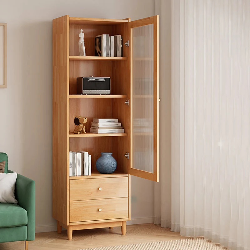 Libreria standard con schienale chiuso Libreria moderna legno massello con cassetti Clearhalo