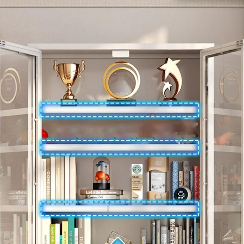 Libreria Standard Glam con schienale chiuso e libreria metallo con ante Clearhalo