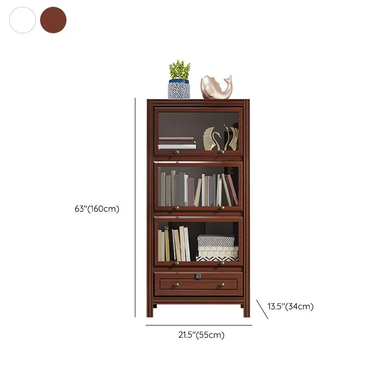 Libreria standard legno con scaffale chiuso stile moderno per sala studio Clearhalo