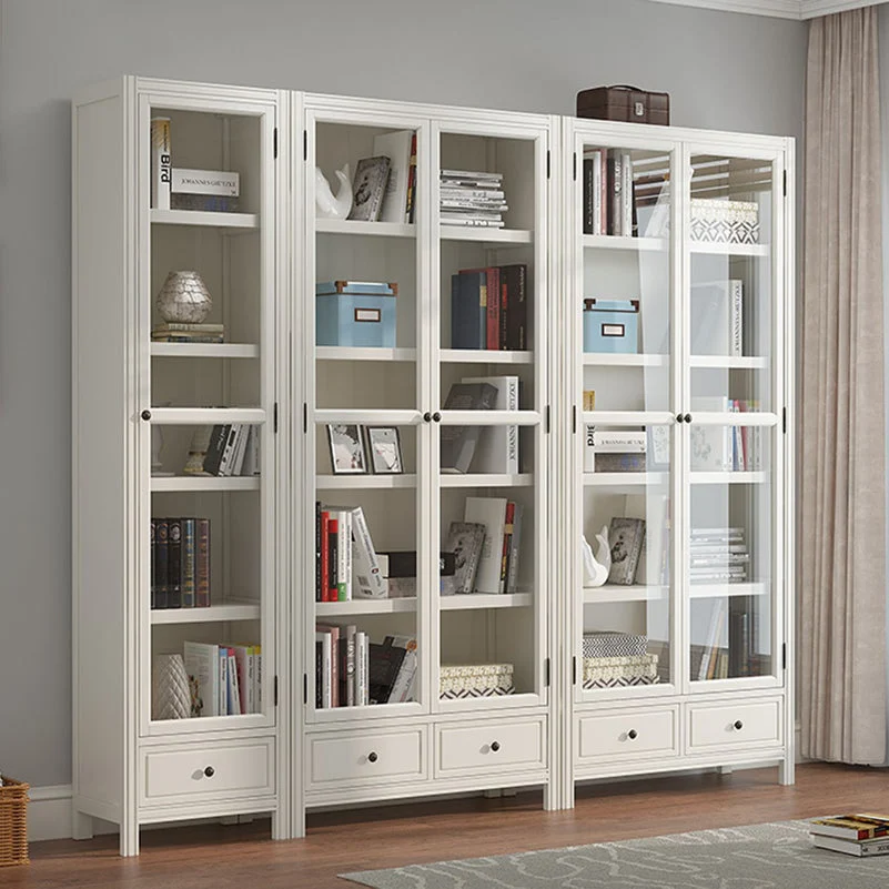 Libreria standard legno con scaffale chiuso stile moderno per sala studio Clearhalo