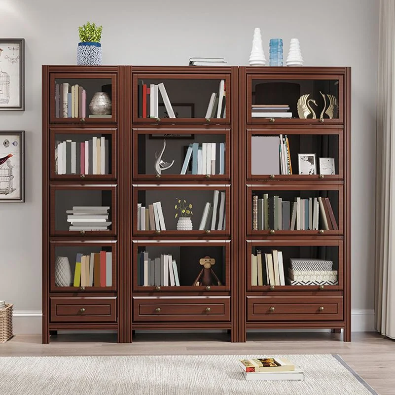 Libreria standard legno con scaffale chiuso stile moderno per sala studio Clearhalo