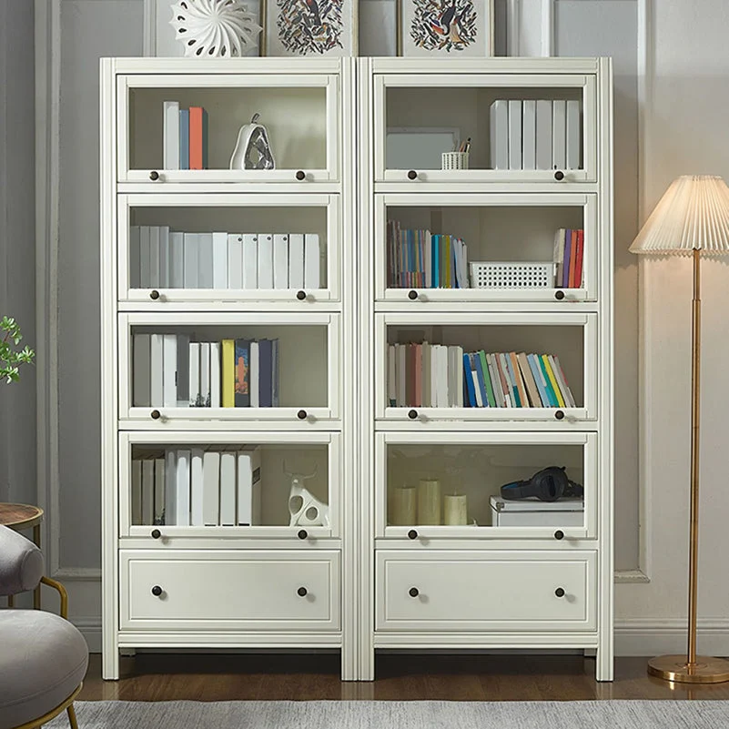 Libreria standard legno con scaffale chiuso stile moderno per sala studio Clearhalo