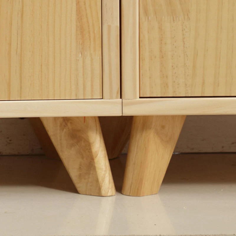 Libreria standard legno con schienale chiuso e ripiani naturali Clearhalo