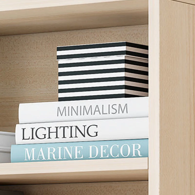Libreria standard legno lavorato. Libreria contemporanea con ante Clearhalo