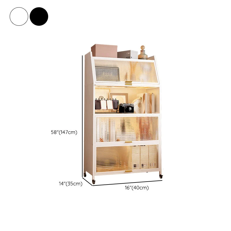Libreria standard metallo con schienale chiuso stile Glam per sala studio Clearhalo