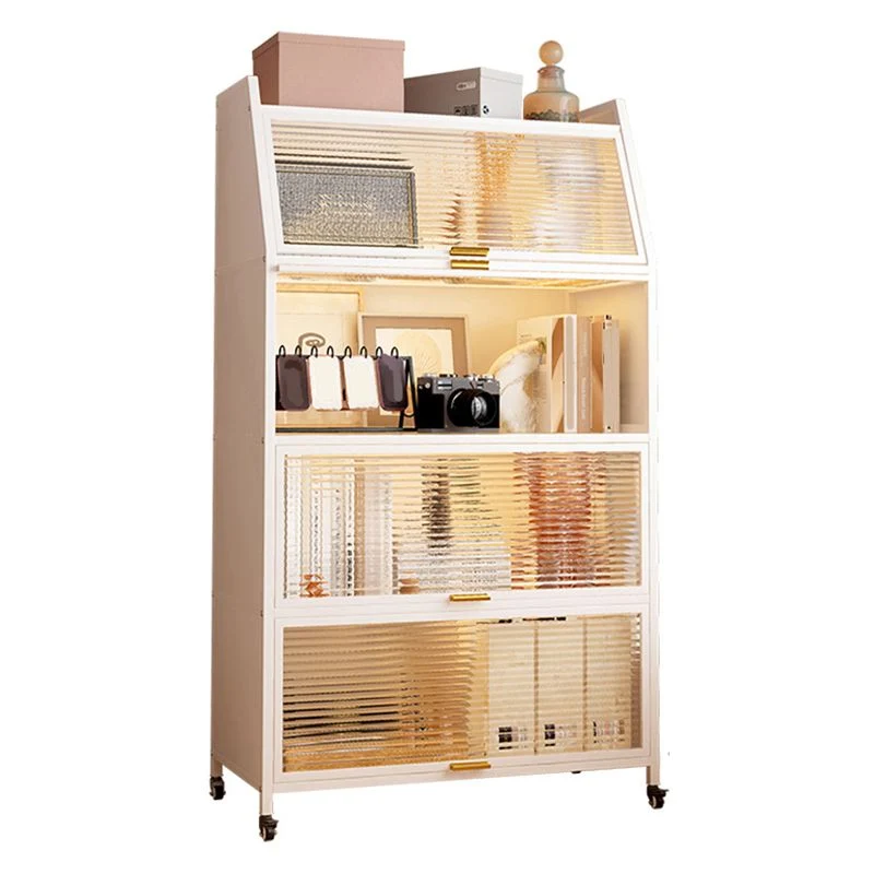 Libreria standard metallo con schienale chiuso stile Glam per sala studio Clearhalo