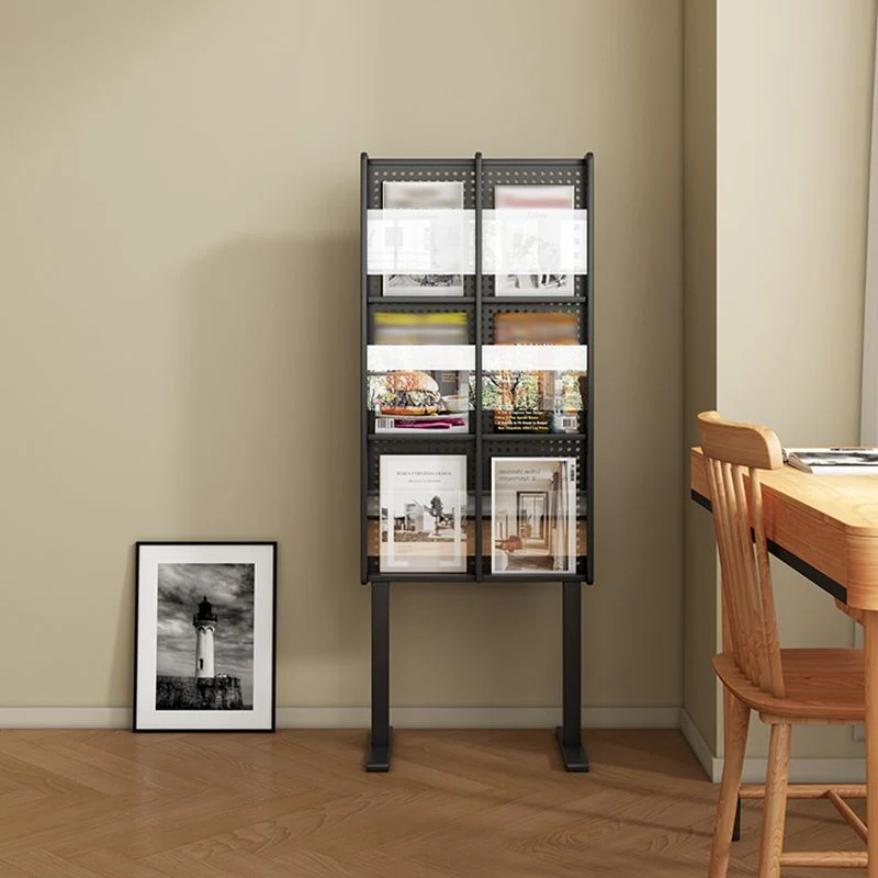 Libreria standard metallo con schienale chiuso stile moderno con ripiani Clearhalo