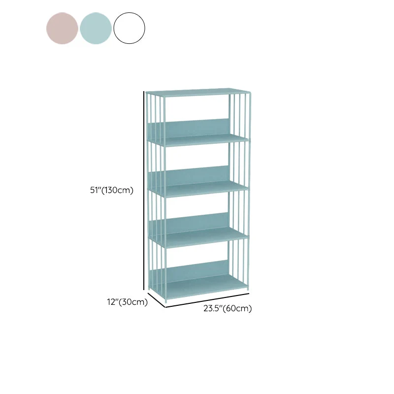 Libreria standard metallo Libreria scandinava con schienale aperto e ripiani Clearhalo