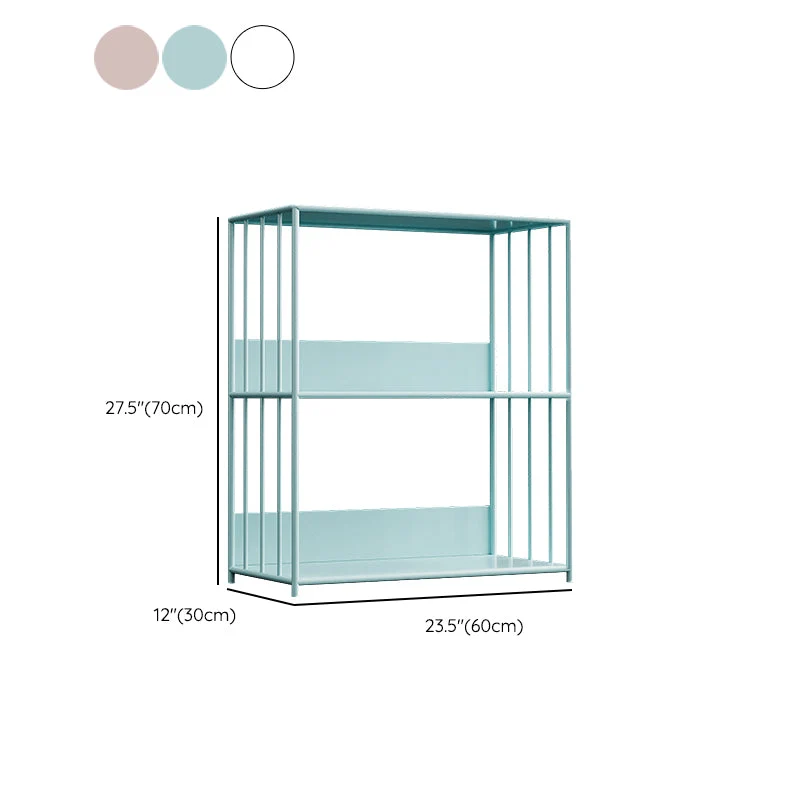Libreria standard metallo Libreria scandinava con schienale aperto e ripiani Clearhalo