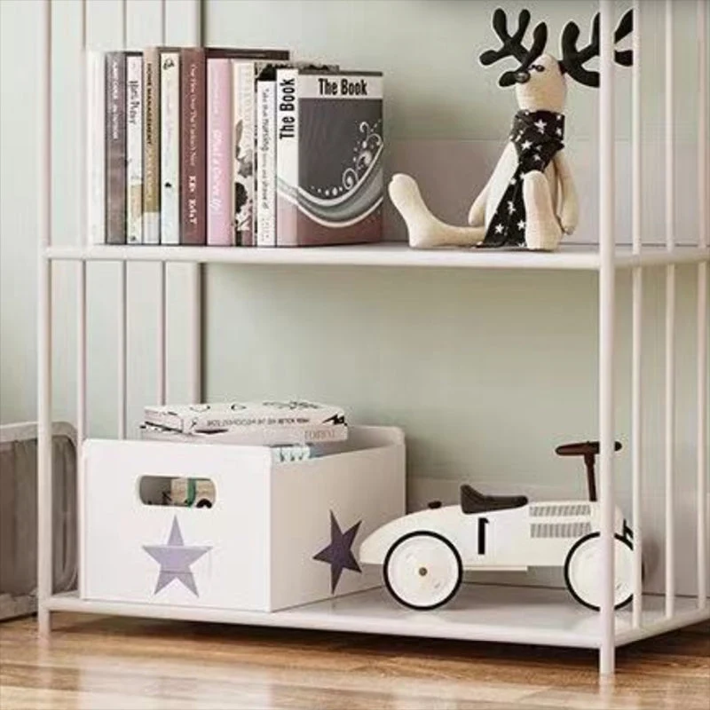 Libreria standard metallo Libreria scandinava con schienale aperto e ripiani Clearhalo
