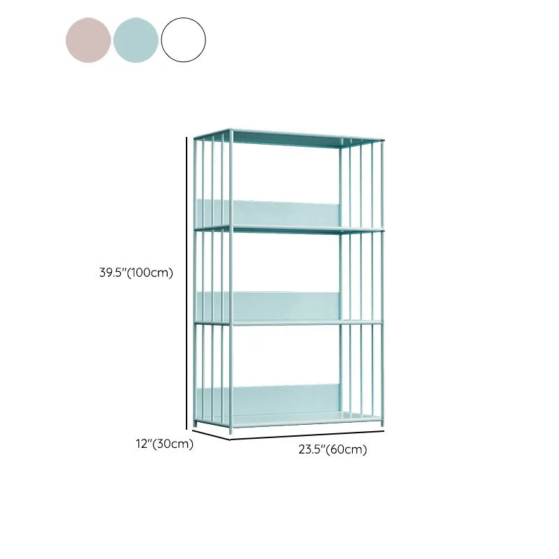 Libreria standard metallo Libreria scandinava con schienale aperto e ripiani Clearhalo