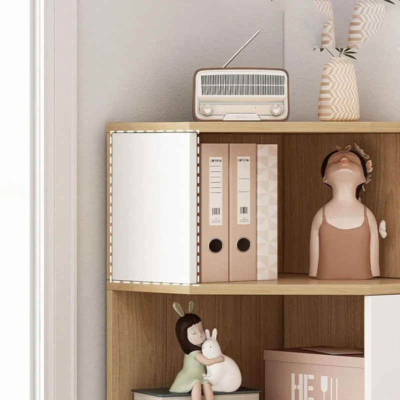 Libreria stile moderno con schienale chiuso legno ingegnerizzato con ripiani Clearhalo