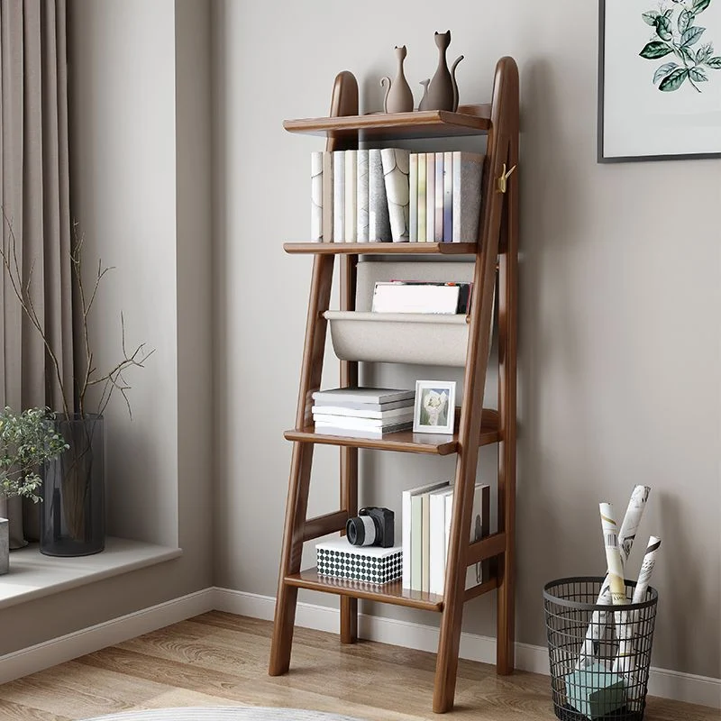 Libreria stile moderno Libreria verticale legno con schienale aperto per sala studio Clearhalo
