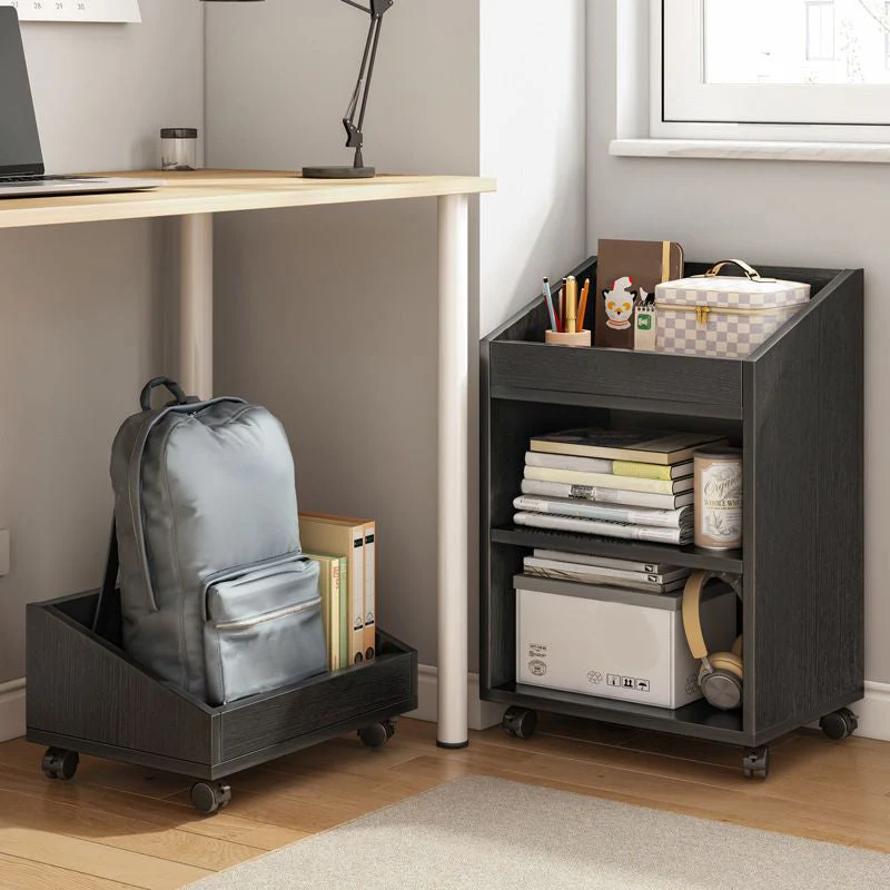 Libreria stile moderno per la casa, legno, con ruote piroettanti Clearhalo