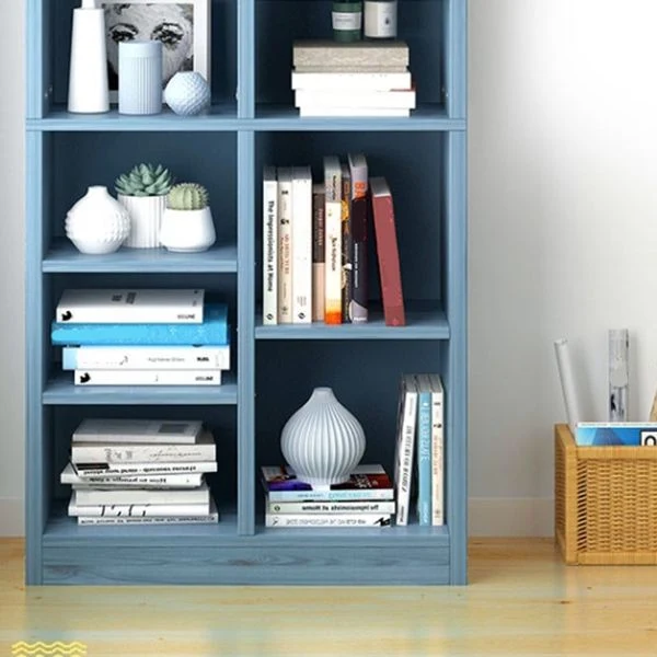 Libreria stile scandinavo Libreria legno ingegnerizzato per sala studio, ufficio domestico Clearhalo
