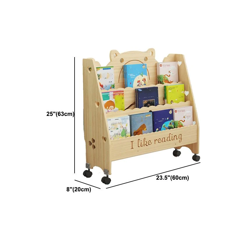 Libreria stile scandinavo Libreria legno massello con schienale chiuso per casa e ufficio Clearhalo