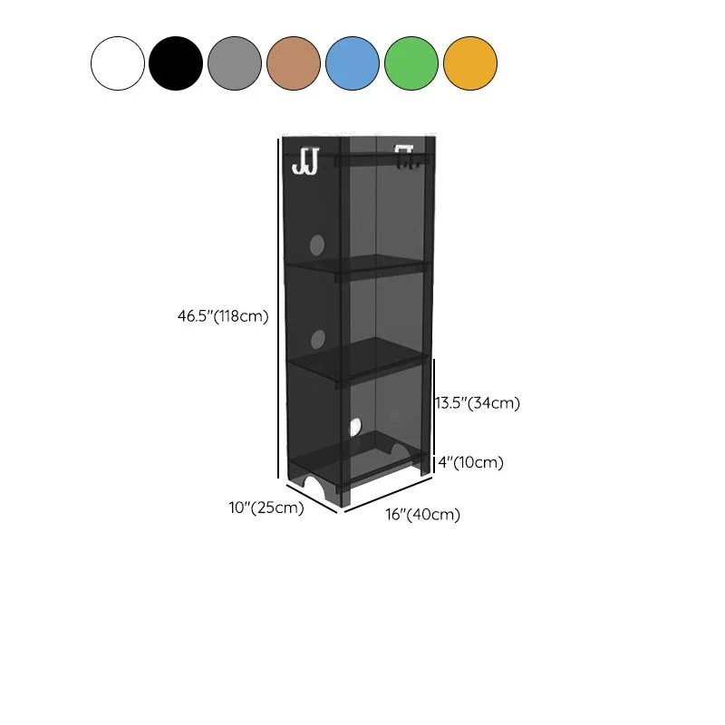 Libreria verticale acrilico con scaffale moderno con schienale chiuso e ripiani Clearhalo