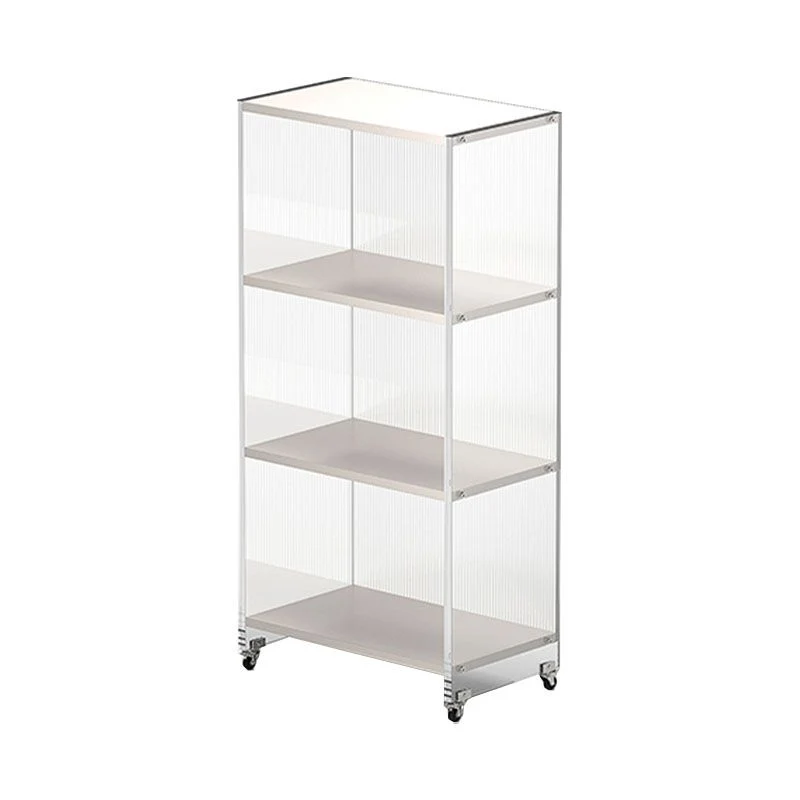Libreria verticale acrilico con schienale chiuso, stile moderno, per ufficio Clearhalo