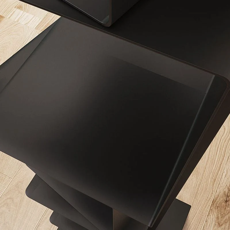 Libreria verticale angolare moderna Libreria bianca e nera con schienale chiuso Clearhalo