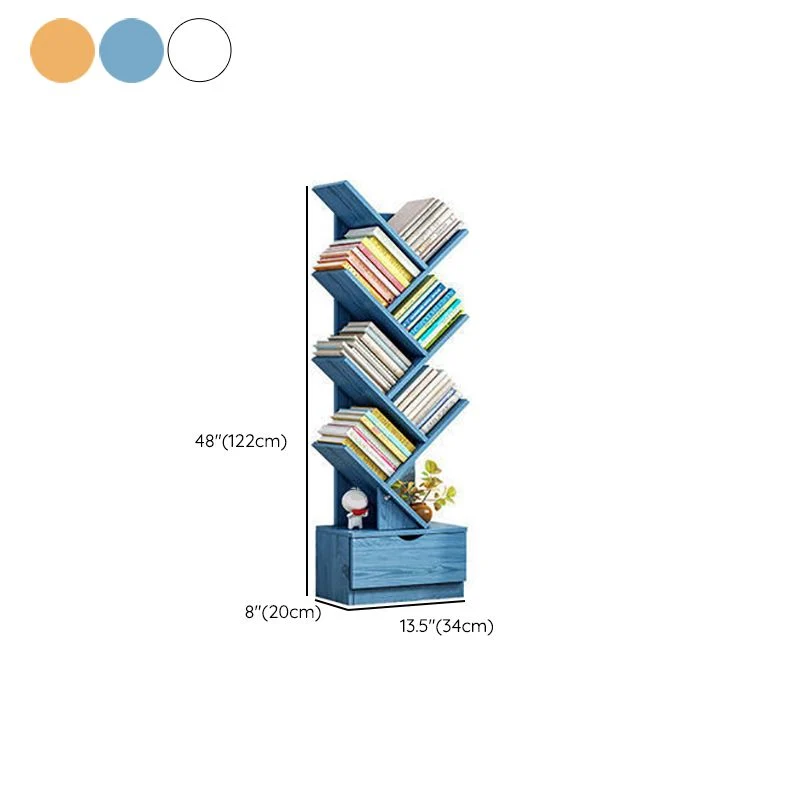 Libreria verticale con schienale aperto Libreria legno ingegnerizzato per sala studio Clearhalo
