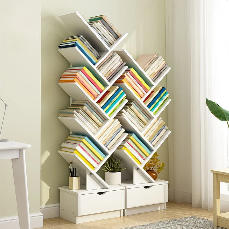 Libreria verticale con schienale aperto Libreria legno ingegnerizzato per sala studio Clearhalo
